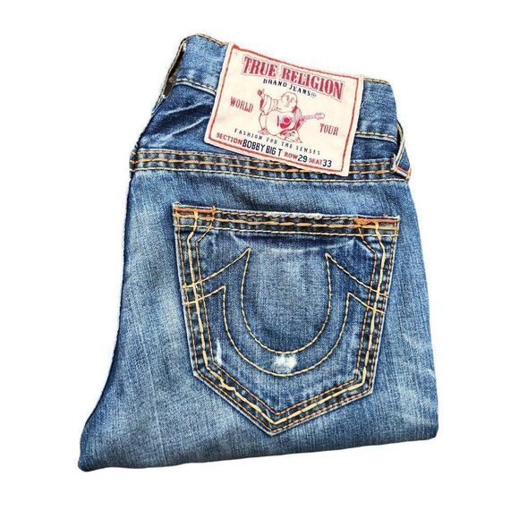 TRUE Religion Jeans Size 29 BOBBY BIG T Blue - Picture 1 of 7